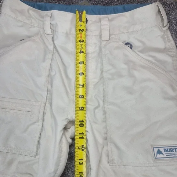Burton Snowboard Pants Mens Small White Living Lining Reinforced Knees - Picture 8 of 14